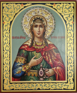 Рукописная икона Св. Муч. Фотина (Светлана), писаная икона 