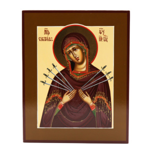 Семистрельная икона Божией Матери, писаная икона