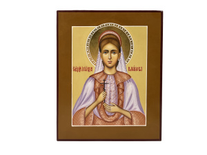 Рукописная икона Св. царица Александра Романова 
