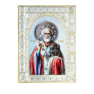 Икона Николай чудотворец, архиепископ Мир Ликийских, святитель в рамке