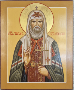 Рукописная икона Св. Тихон, Патриарх Московский, писаная икона 