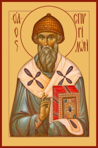 Икона Спиридон Тримифунтский святитель (АРТ.06703)
