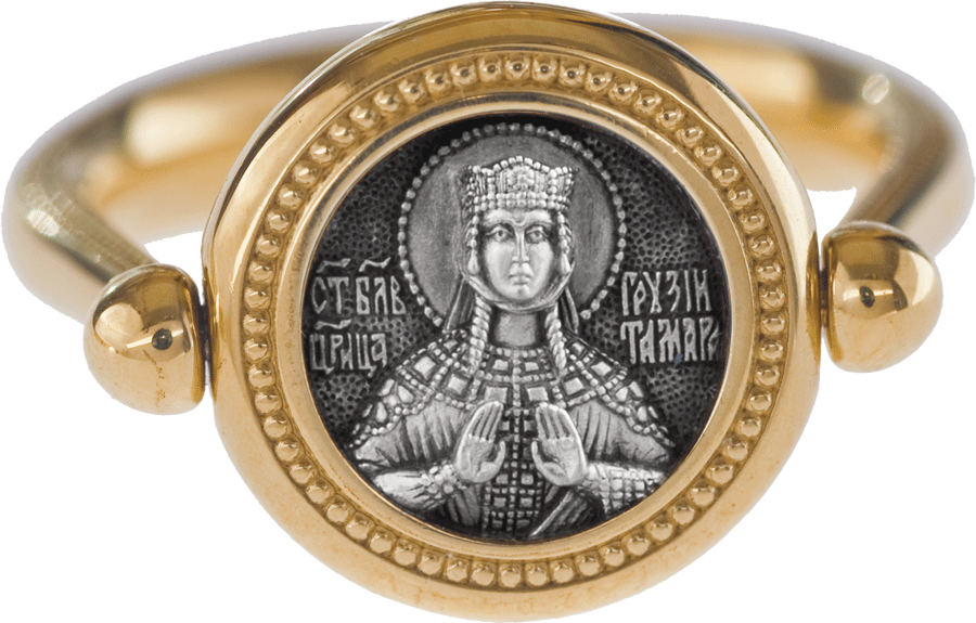 Перстень с иконой "Святая благоверная царица Тамара" 