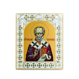 Икона Николай чудотворец, архиепископ Мир Ликийских, святитель в рамке