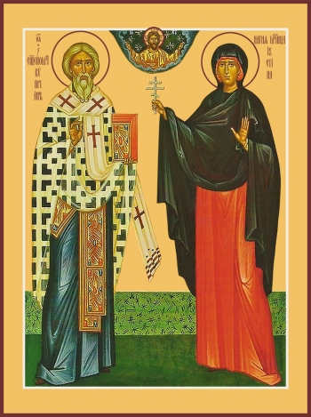 Икона Киприан и Иустина мученики (АРТ.06948)