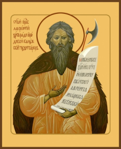 Икона Лаврентий, Христа ради юродивый, Калужский чудотворец, праведный (АРТ.06864)