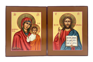 Казанская икона Божией Матери, Господь Вседержитель, венчальная пара