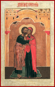 Икона Зачатие святой Анны, "егда зачат святую Богородицу" (АРТ.03216)
