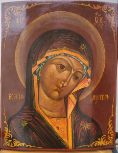 Старинная икона Икона Божией Матери, 19 век 