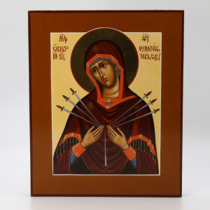 Семистрельная икона Божией Матери, писаная икона