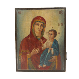 Старинная икона Казанская икона Божией Матери, 19 век 