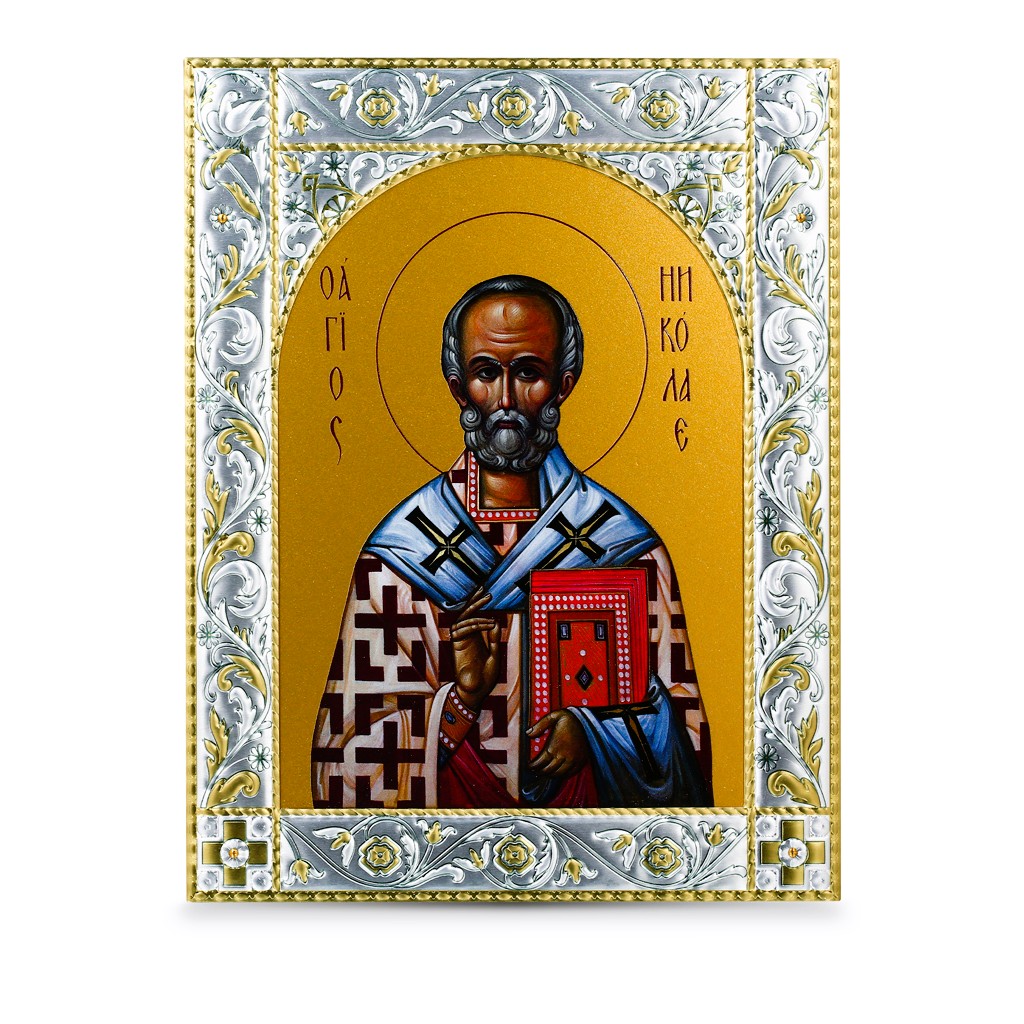 Икона Николай чудотворец, архиепископ Мир Ликийских, святитель в рамке – купить в один клик