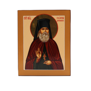 Рукописная икона Прп. Георгий Даниловский, писаная икона 