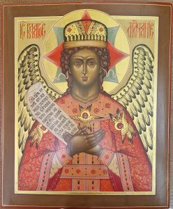 Рукописная икона Спас Благое Молчание, писаная икона 