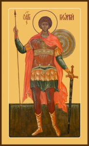 Икона Георгий Победоносец великомученик, икона Чудо Георгия о змие (АРТ.06517)