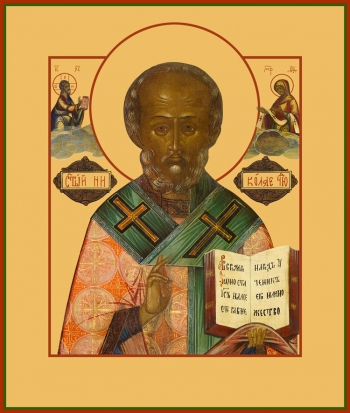 Икона Николай чудотворец, архиепископ Мир Ликийских, святитель (АРТ.00767)