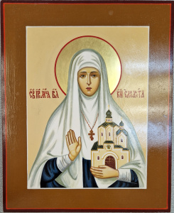 Рукописная икона Св. Елисавета, писаная икона 