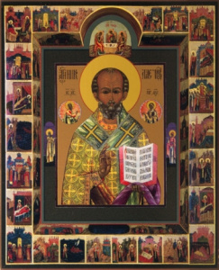 Икона Николай чудотворец, архиепископ Мир Ликийских, святитель (АРТ.00725)