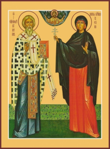 Икона Киприан и Иустина мученики (АРТ.06948)