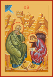 Икона Иоанн Богослов апостол и Прохор апостол (АРТ.06489)