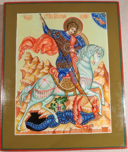 Георгий Победоносец великомученик, писанная икона