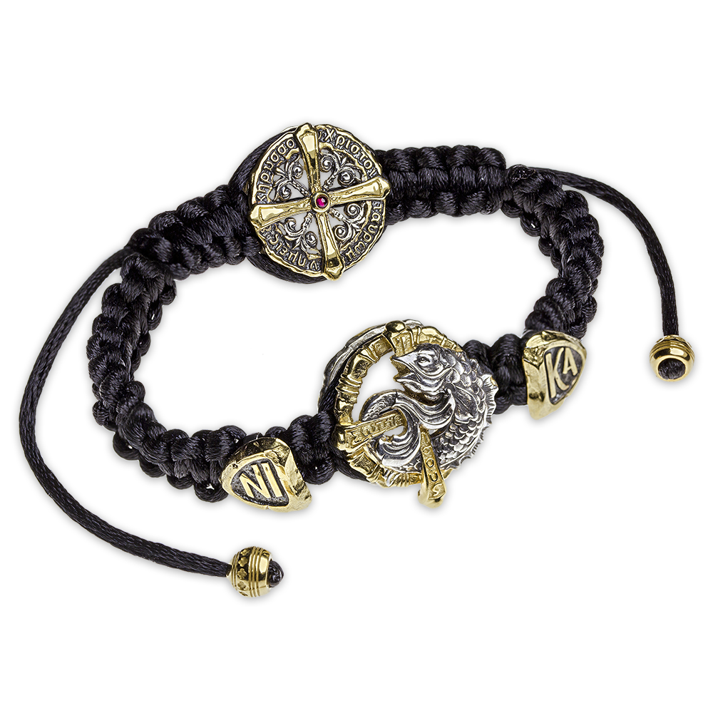 Православный браслет «Апостольский» серебро/золочение купить в церковнойлавке Данилова монастыря