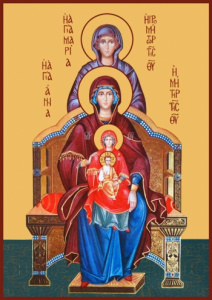 Икона Богородица со сродницами праведными Анной и Марией икона (АРТ.00345)