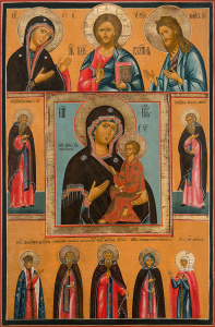 Икона Тихвинская икона Божией Матери (АРТ.04243)