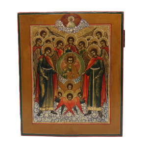 Икона Собор Архистратига Михаила и прочих Небесных Сил бесплотных,19 век