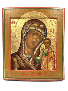 Старинная икона Казанская икона Божией Матери, 19 век 