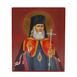 Рукописная икона Св. Арх. Лука Крымский, писаная икона 
