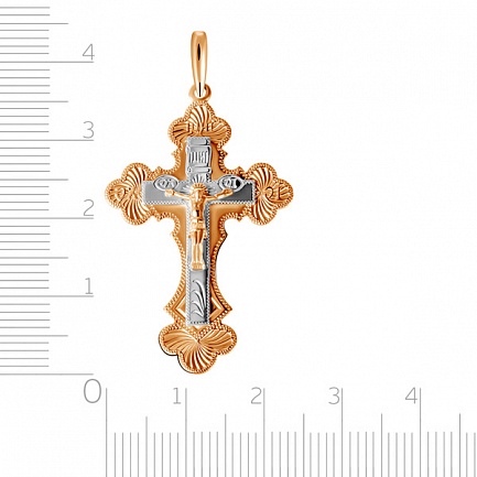 Крест из комбинированного золота