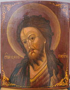 Старинная икона Св. Иоанн Предтеча, 19 век 