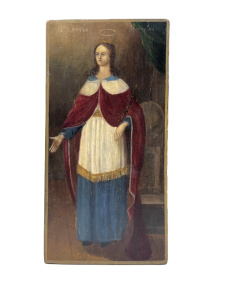 Старинная икона Св. вмч. Екатерина, 19 век 