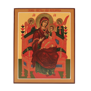 Рукописная икона Всецарица, писаная икона Божией Матери 