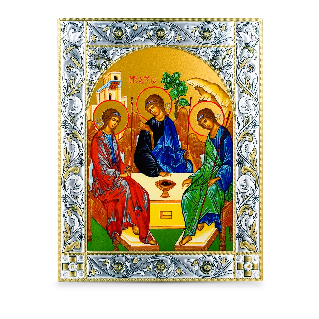 Икона Святая Троица в рамке – купить в один клик