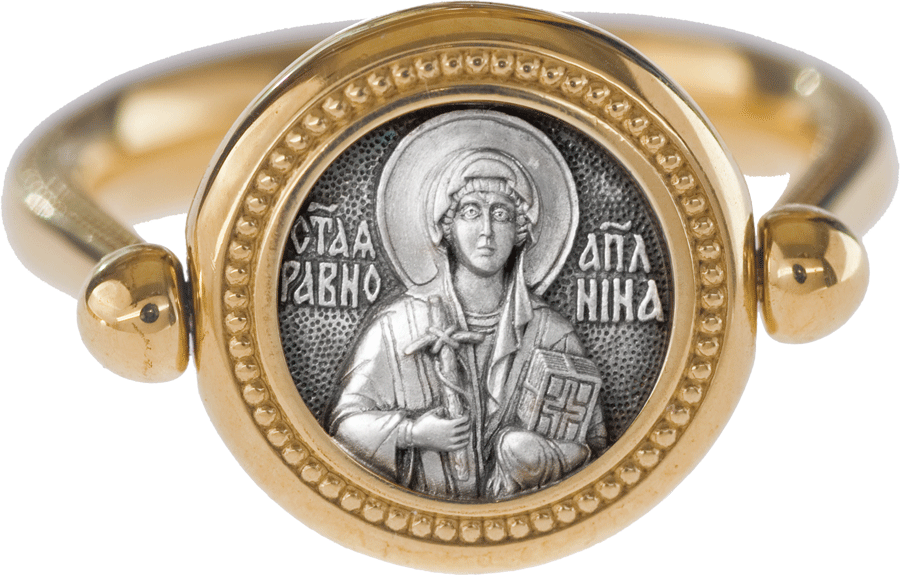 Перстень с иконой "Святая равноапостольная Нина" 