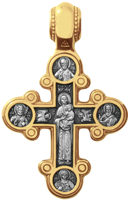 Крест «РАСПЯТИЕ. БОЖИЯ МАТЕРЬ ОДИГИТРИЯ»