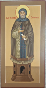 Рукописная икона Св. Симеон Столпник, писаная икона 