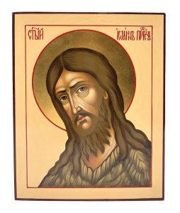 Рукописная икона Св. Иоанн Предтеча, писаная икона 