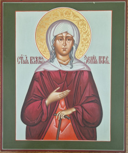 Рукописная икона Св. Ксения Петербургская, писаная икона 