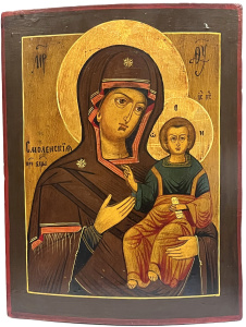 Старинная икона Смоленская Пресвятая Богородица, 19 век 