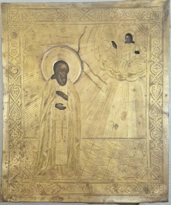Старинная икона Пр. Сергий Радонежский, 19 век 