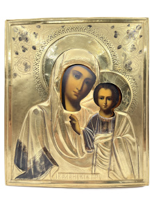 Старинная икона Казанская икона Божией Матери, 19 век 
