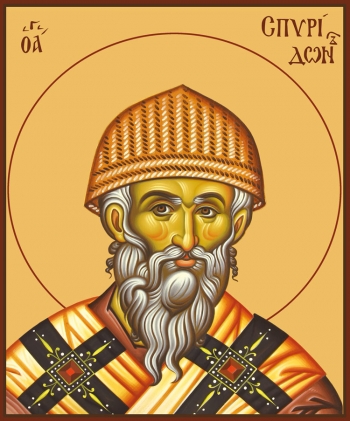Икона Спиридон Тримифунтский святитель (АРТ.00740)