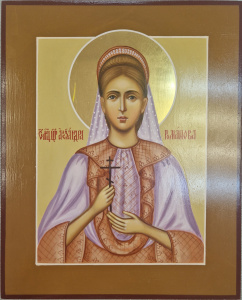 Рукописная икона Св. Цр. Александра Романова 
