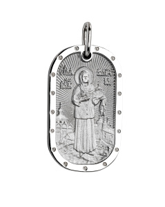 Медальон "Св. Матрона Московская" с молитвой Отче Наш