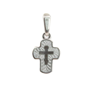 Детский крестик модель «КРЭ12» перламутровый