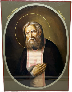 Серафим Саровский преподобный, писанная икона