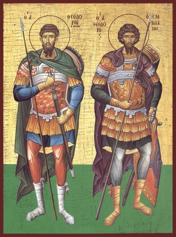 Икона Феодор Тирон и Феодор Стратилат великомученики (АРТ.06937)